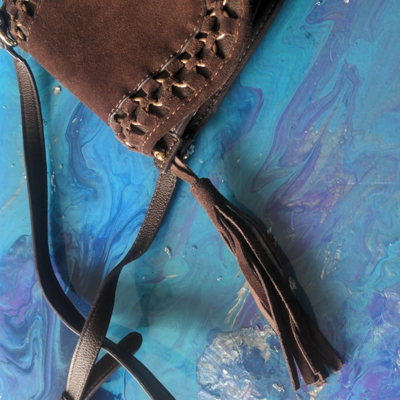 Faux suede tassel side purse - Picture 7 of 7